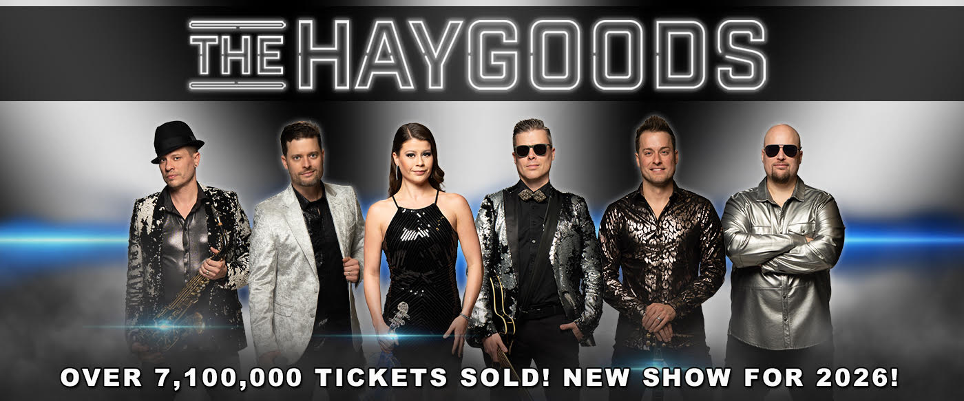 The six Haygoods performers in their 2026 show portrait.